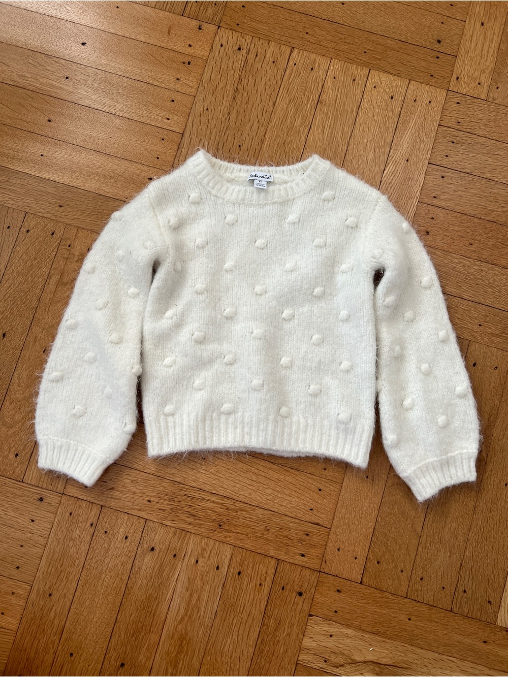 Splendid Cream Pom-Pom Knit Sweater